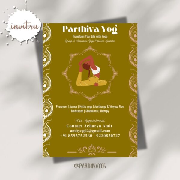 Parthiva Yog – Custom Yoga Class Promotional Poster - Image 4