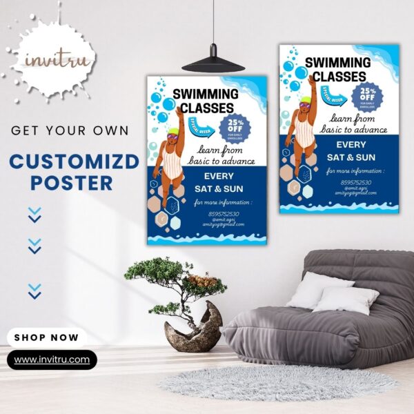 Custom Swimming Class Poster