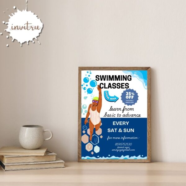 Custom Swimming Class Poster - Image 2