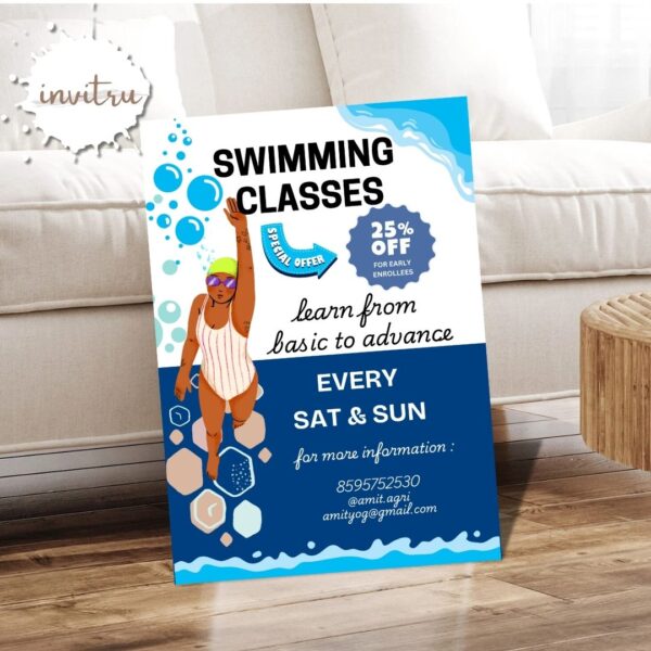 Custom Swimming Class Poster - Image 3