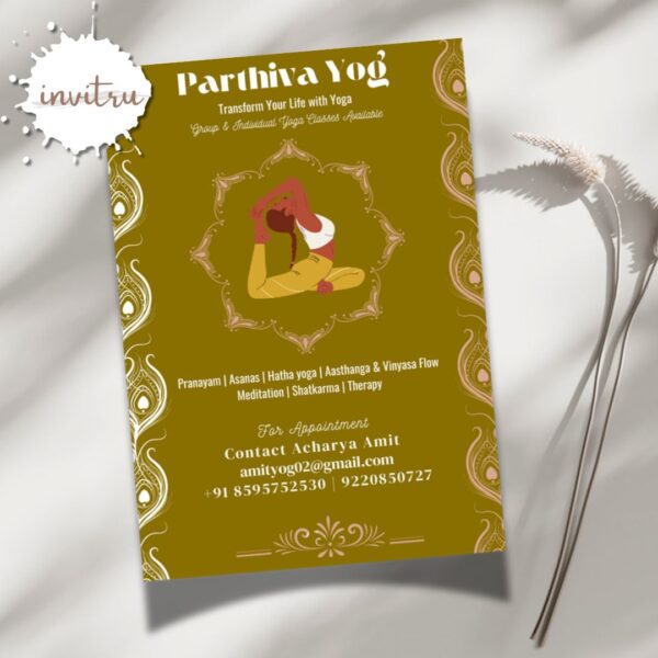 Parthiva Yog – Custom Yoga Class Promotional Poster