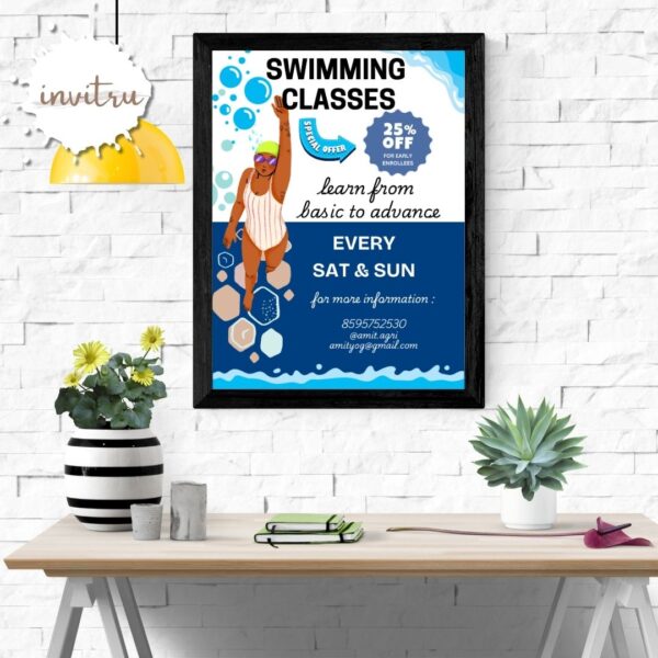 Custom Swimming Class Poster - Image 4
